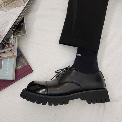 Zapatos de Cuero para Hombre Punta Redonda Estilo Británico Ejecutivo - Image 17