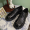 Zapatos de Cuero para Hombre Punta Redonda Estilo Británico Ejecutivo