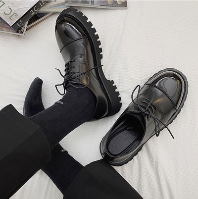 Zapatos de Cuero para Hombre Punta Redonda Estilo Británico Ejecutivo - Image 4