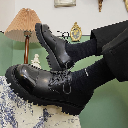 Zapatos de Cuero para Hombre Punta Redonda Estilo Británico Ejecutivo - Image 3