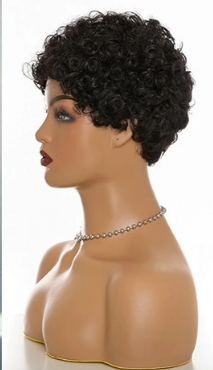 Peluca Rizada Africana Natural para Mujer - Cabello Real Corto y Ondulado - Image 12