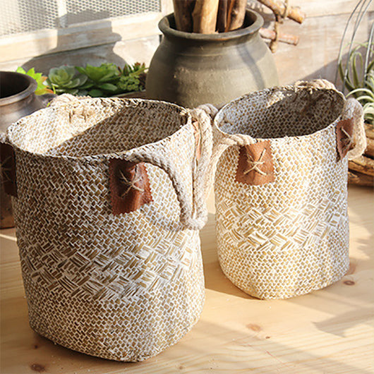 Macetas Tejidas de Fibra Natural Estilo Rústico para Plantas - Image 16