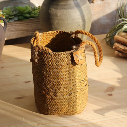 Macetas Tejidas de Fibra Natural Estilo Rústico para Plantas - Image 2