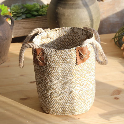 Macetas Tejidas de Fibra Natural Estilo Rústico para Plantas - Image 9