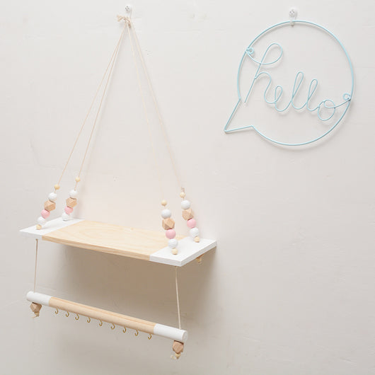 Estante Flotante Minimalista con Tablero Superior y Soporte de Pared