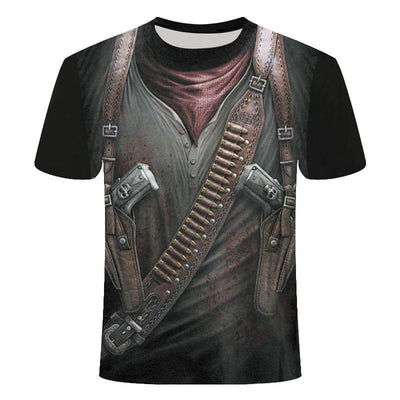 Camiseta Hombre Calavera 3D con Efecto Capas - Diseño Digital Moderno - Image 4