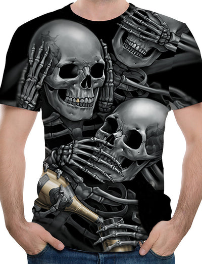 Camiseta Hombre Calavera 3D con Efecto Capas - Diseño Digital Moderno - Image 20