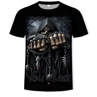 Camiseta Hombre Calavera 3D con Efecto Capas - Diseño Digital Moderno - Image 30