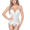 Conjunto de Lencería Sensual Corpiño Transparente Blanco para Mujer