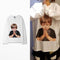 Camiseta Retro Otoño Unisex Cuello Redondo Manga Larga Oversize