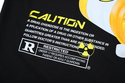 Camiseta Suelta Estampado Smile Pill Hip-Hop para Hombre y Mujer - Image 8