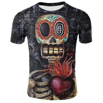 Playera con Impresión 3D Calavera Humeante - Image 10