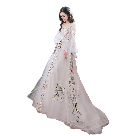 Vestido de Novia Hada Retro con Cola de Tul Etéreo - Image 8