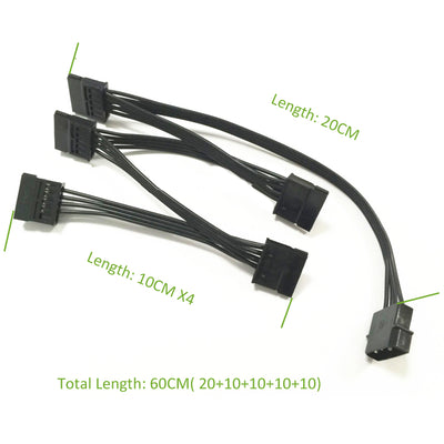 Divisor de Alimentación IDE Molex a 5 SATA - Adaptador 4 Pines - Image 3