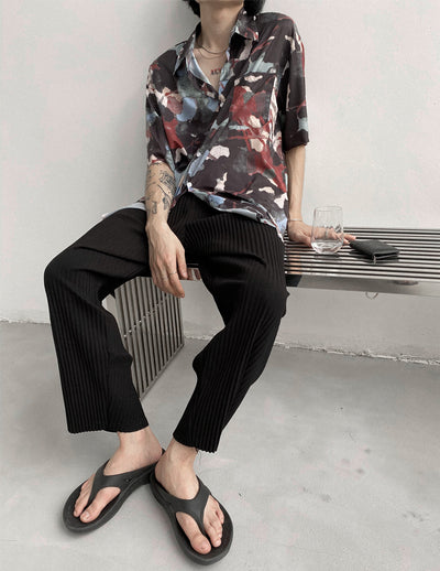 Camisa Floral de Verano Unisex - Diseño Artístico Pintura al Óleo Tendencia Japonesa - Image 9