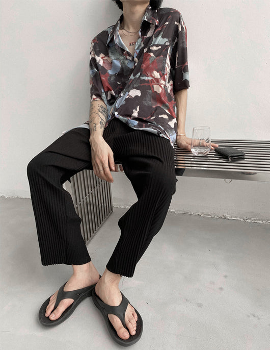 Camisa Floral de Verano Unisex - Diseño Artístico Pintura al Óleo Tendencia Japonesa - Image 5