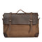 Bolsa de Hombro para Hombre en Cuero Crazy Horse con Lona