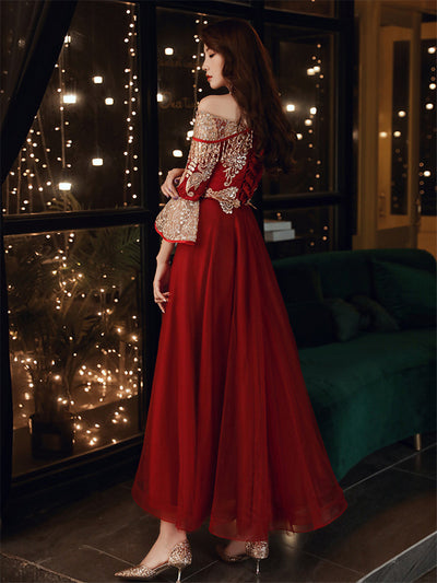 Vestido Elegante Asimétrico Estilo Chino Talla Grande - Image 13