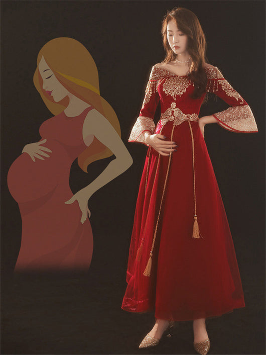 Vestido Elegante Asimétrico Estilo Chino Talla Grande - Image 9