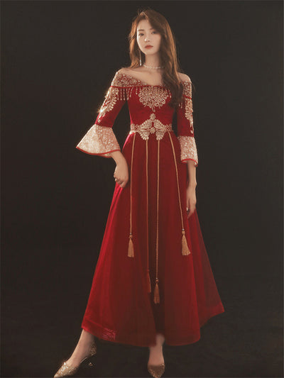 Vestido Elegante Asimétrico Estilo Chino Talla Grande - Image 14