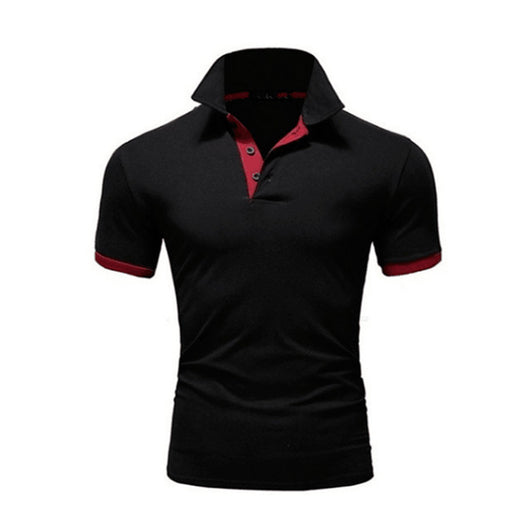 Polo Ejecutivo de Cuello Alzado Manga Corta Color Sólido - Image 2