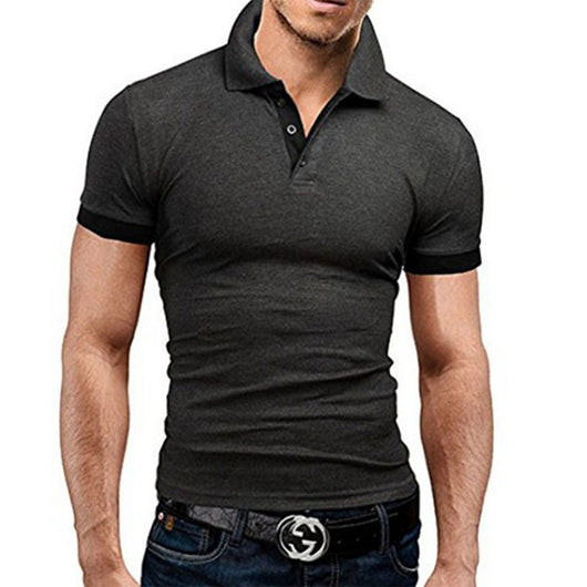 Polo Ejecutivo de Cuello Alzado Manga Corta Color Sólido - Image 6