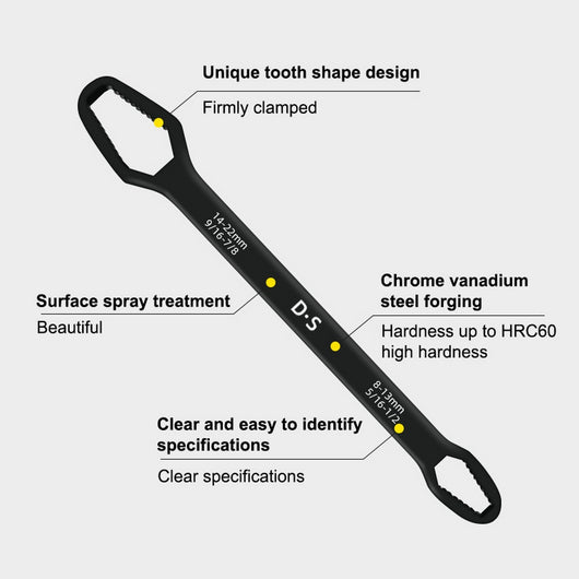 Llave Inglesa Torx Doble Cabeza Ajustable Automática 8-22mm - Image 7