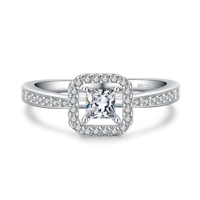 Anillo de Plata Esterlina Cuadrado Hueco para Mujer - Image 7