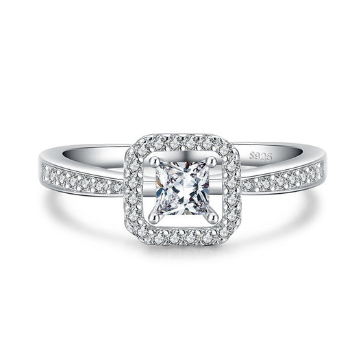 Anillo de Plata Esterlina Cuadrado Hueco para Mujer - Image 7