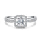 Anillo de Plata Esterlina Cuadrado Hueco para Mujer