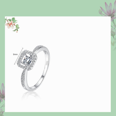 Anillo de Plata Esterlina Cuadrado Hueco para Mujer - Image 4