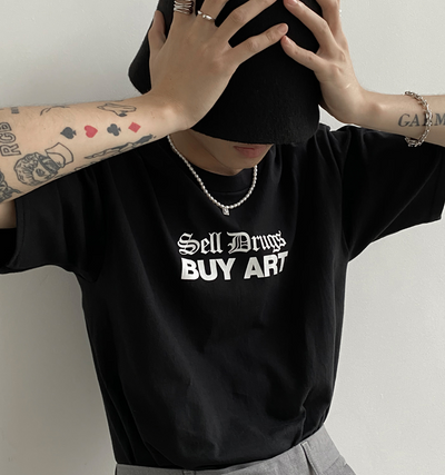Camiseta Personalizada de Algodón con Estampado de Letras para Hombre y Mujer - Image 12