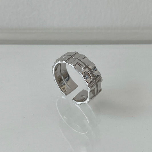Anillo de Plata 925 Minimalista Estilo Niche