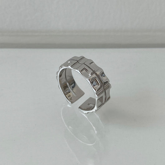 Anillo de Plata 925 Minimalista Estilo Niche