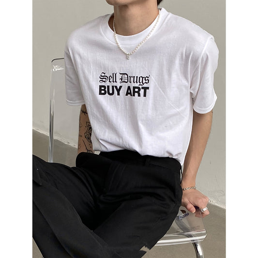 Camiseta Personalizada de Algodón con Estampado de Letras para Hombre y Mujer - Image 2