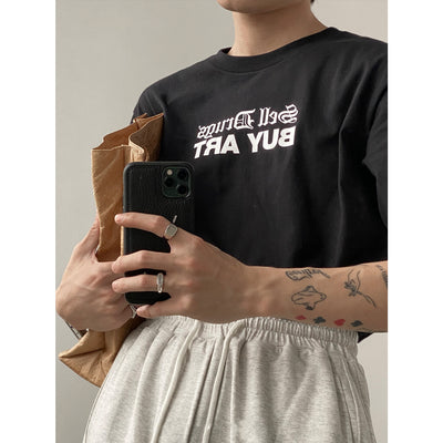 Camiseta Personalizada de Algodón con Estampado de Letras para Hombre y Mujer - Image 3