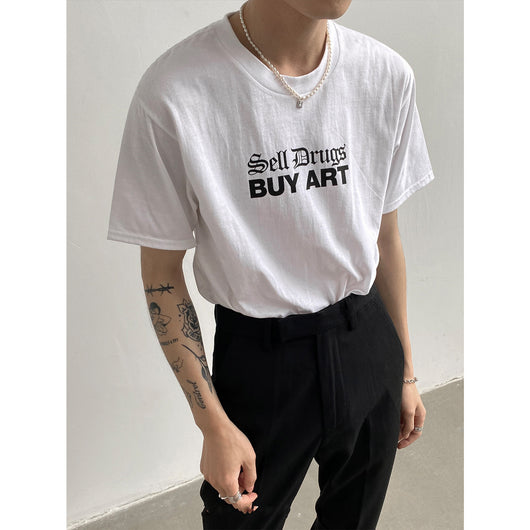 Camiseta Personalizada de Algodón con Estampado de Letras para Hombre y Mujer - Image 4