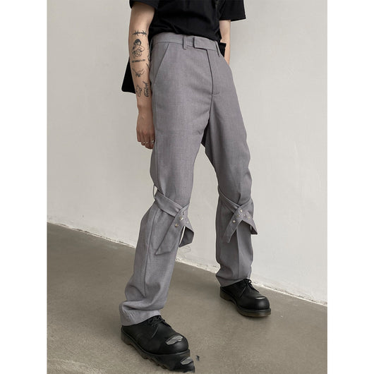 Pantalones Rectos Clásicos con Estructura de Trenzado para Hombre y Mujer - Image 9