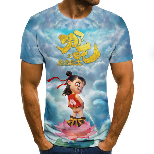 Playera Holgada para Hombre con Estampado 3D Pájaro Solitario - Image 10