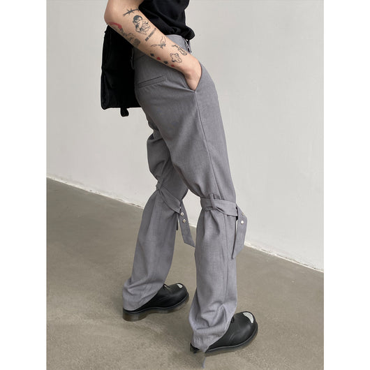 Pantalones Rectos Clásicos con Estructura de Trenzado para Hombre y Mujer - Image 3