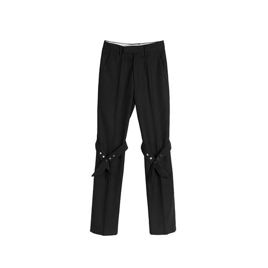 Pantalones Rectos Clásicos con Estructura de Trenzado para Hombre y Mujer