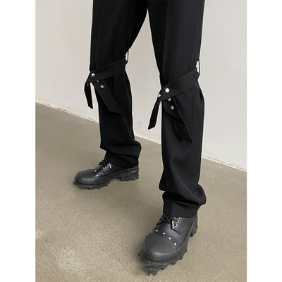 Pantalones Rectos Clásicos con Estructura de Trenzado para Hombre y Mujer - Image 4