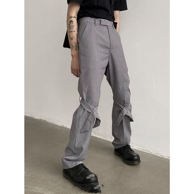 Pantalones Rectos Clásicos con Estructura de Trenzado para Hombre y Mujer - Image 5