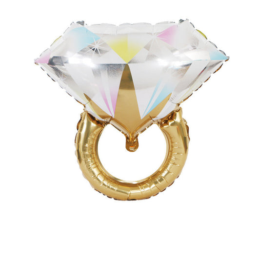 Globo Gigante de Anillo de Diamante en Aluminio para Propuestas de Matrimonio