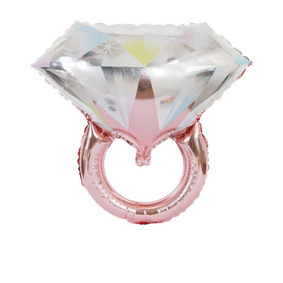 Globo Gigante de Anillo de Diamante en Aluminio para Propuestas de Matrimonio
