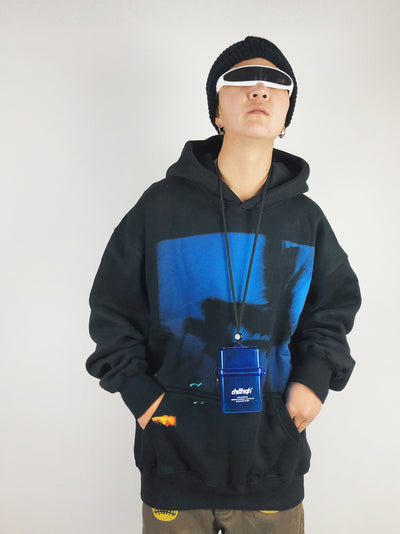 Sudadera Hip-Hop con Capucha y Forro Polar - Estampado Phantom Night View - Image 9