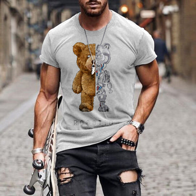 Playera Negra sin Cuello con Estampa Teddy Bear - Image 14