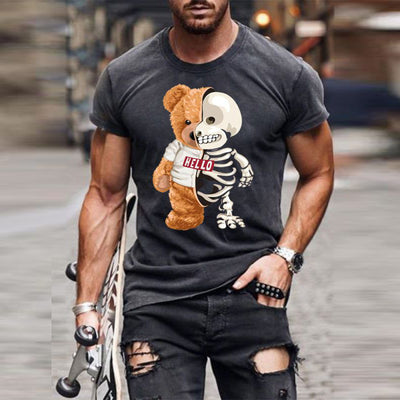 Playera Negra sin Cuello con Estampa Teddy Bear - Image 11