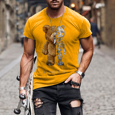 Playera Negra sin Cuello con Estampa Teddy Bear - Image 13