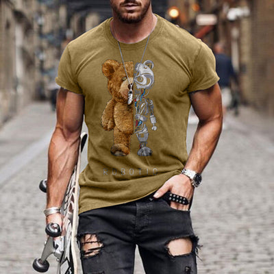 Playera Negra sin Cuello con Estampa Teddy Bear - Image 6